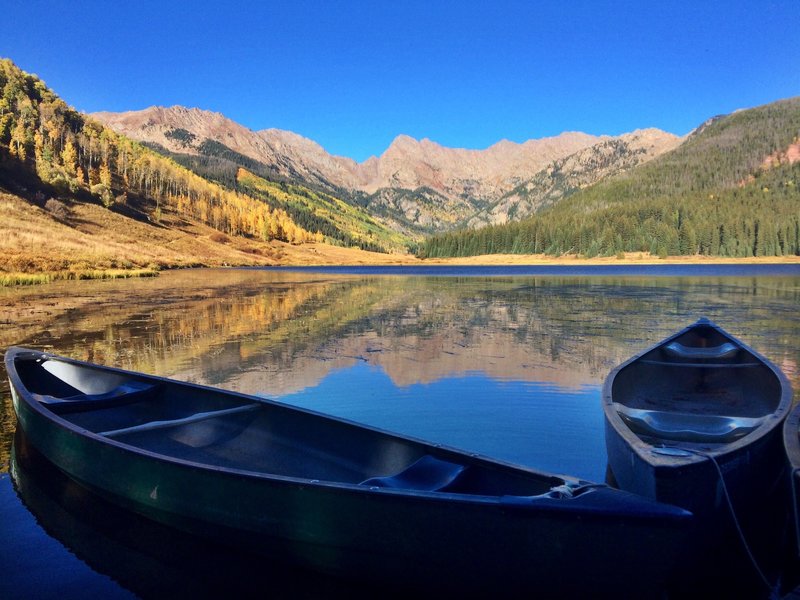 A peaceful fall evening at Piney Lake.