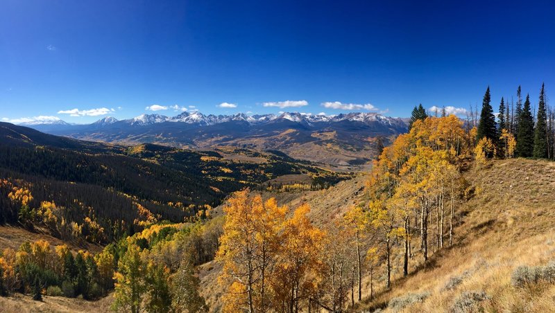 Gore Range from the saddle before you start up the last few switchbacks.