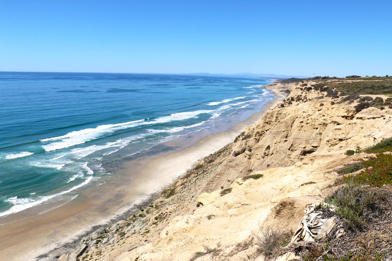 Beautiful coastline at Torrey Pines State Beach.