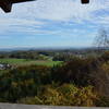 View from Hohes Kreuz to mountain village Engelhardsberg.