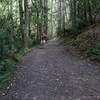 Stopping for a photo-op on the Stone Mountain Loop Trail.