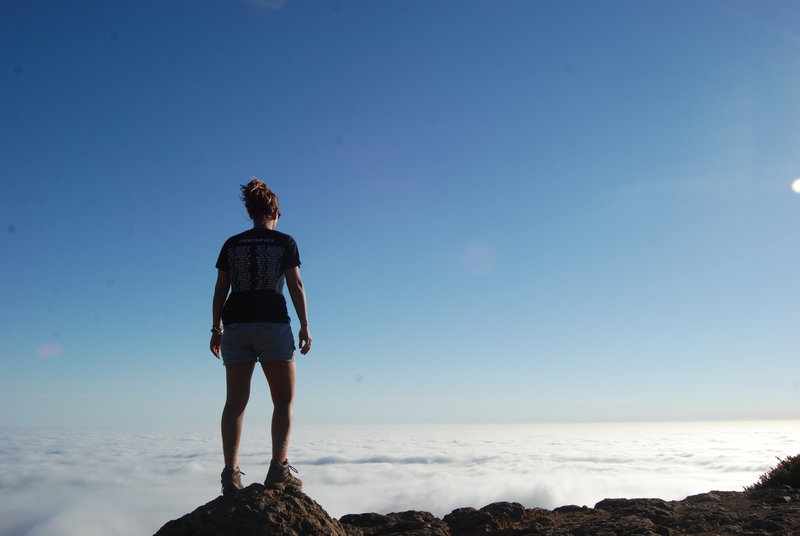 The trail literally took us above the clouds.