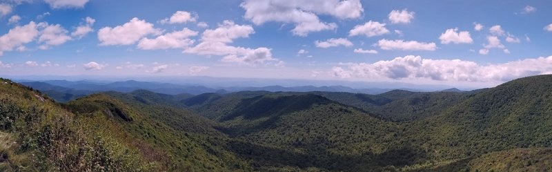 The scenic view from the Art Loeb Trail.