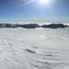 Crossing Mt. Rainier crater.