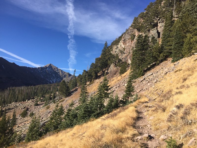 Looking back to Comanche Peak.