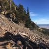 A large talus field on Comanche Trail.