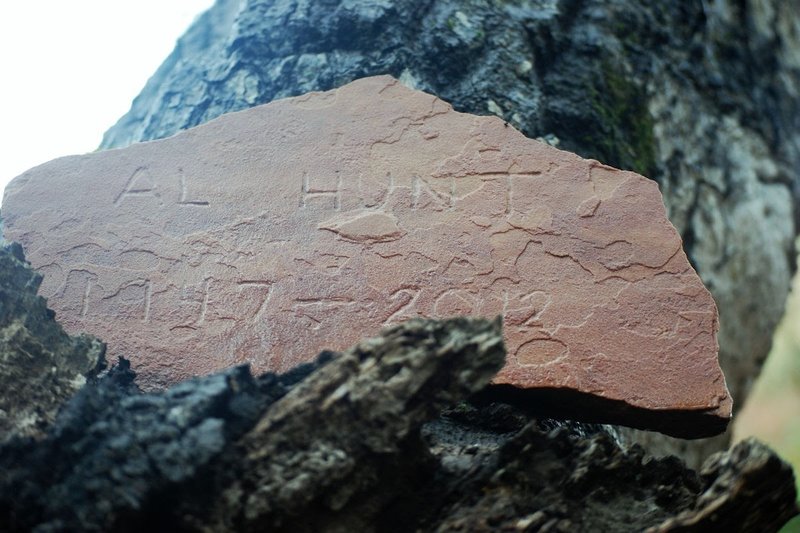 Al Hunt Memorial along the trail.