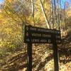 Signage at Park HQ Parking Area/Trailhead.