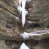 The waterfall in St. Louis Canyon can turn into a veil of ice in the winter.
