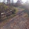 Limestone section of North Country Trail just past the bike rental parking lot.