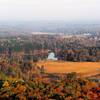 Fall colors with smoke from wildfire.