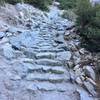 Trail on Upper Yosemite Falls past Columbia Rock.