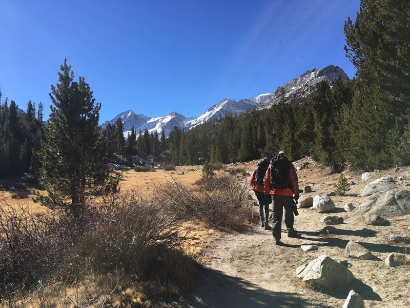 Following along on the Gem Lake Trail.