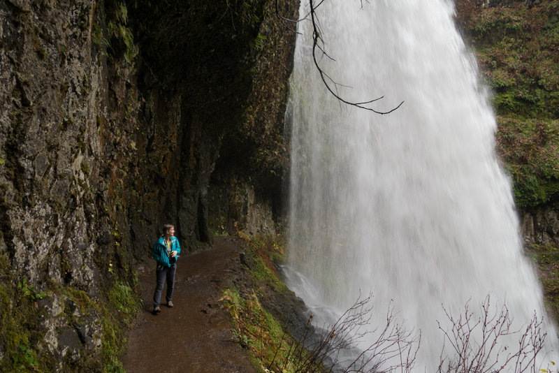 Under one of the North Fork's falls.