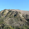 A hill looking up from the trail.