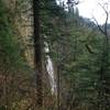 A view of the Upper Falls from a hairpin in the trail. Even though it is obscured, its a good place to take a break and view the falls.