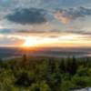 Sunset on the top Mont Hereford.