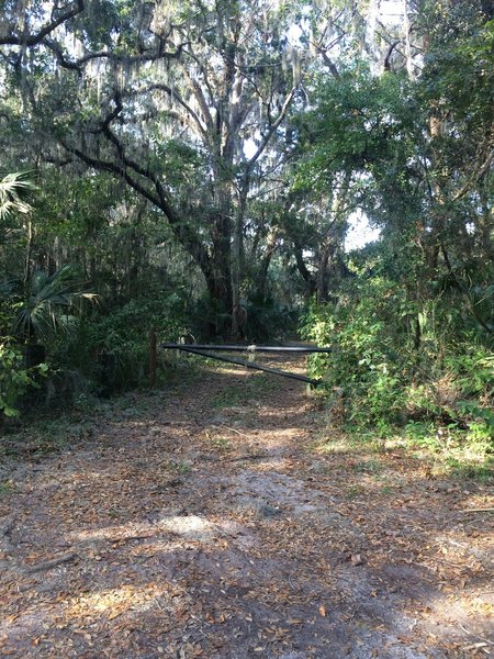 Second entrance to the trails.