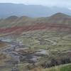 The Painted Ridge from the trail in the rain. Even in the rain, it's an amazing view.