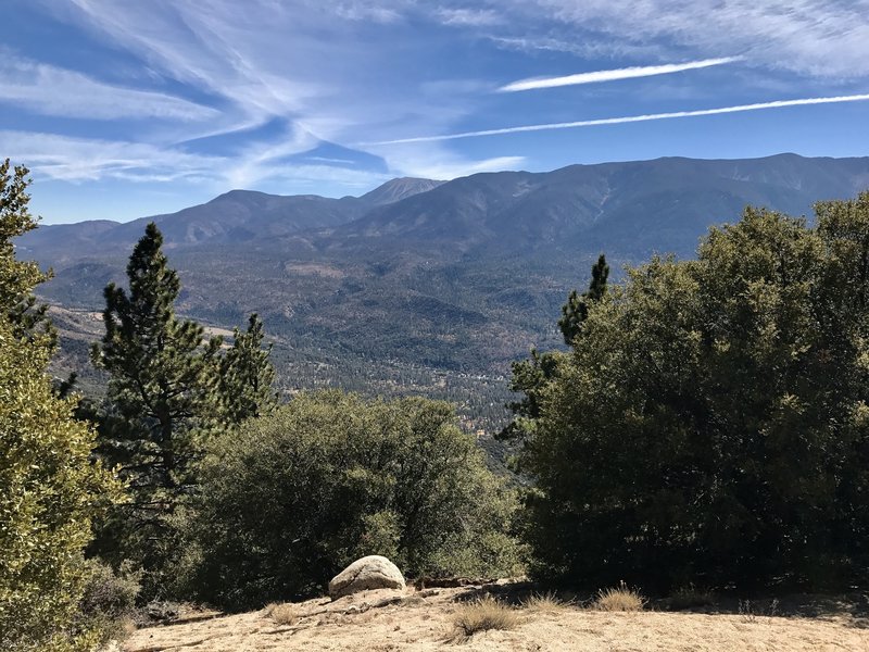 Grand View Point overlooking the mountains and the forest