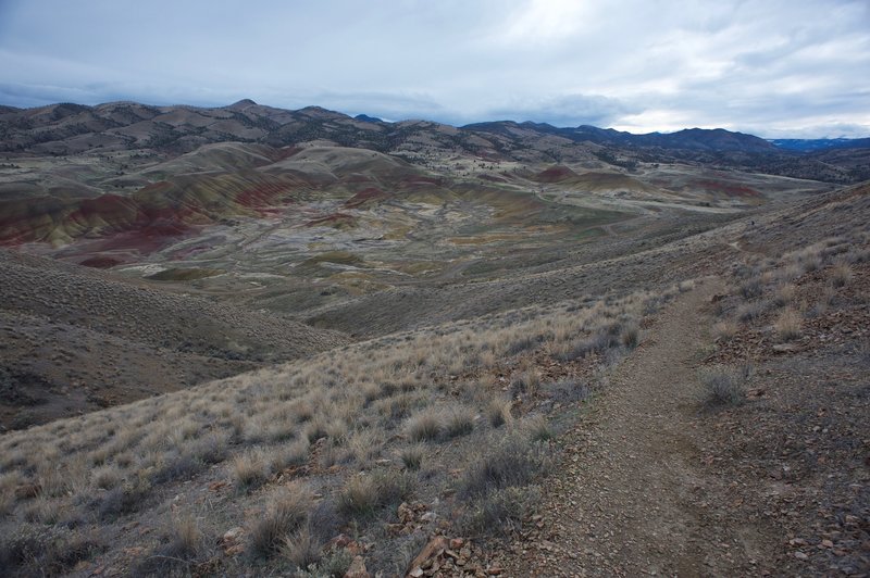 Looking back down the trail toward the Painted Hills Overlook.