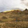 Sheep Rock and Picture Gorge at sunset.