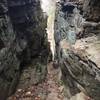 Stone Staircase through the Stone Door.  It's a steep trail down to the connector trail "T" from here. Stunning trail!