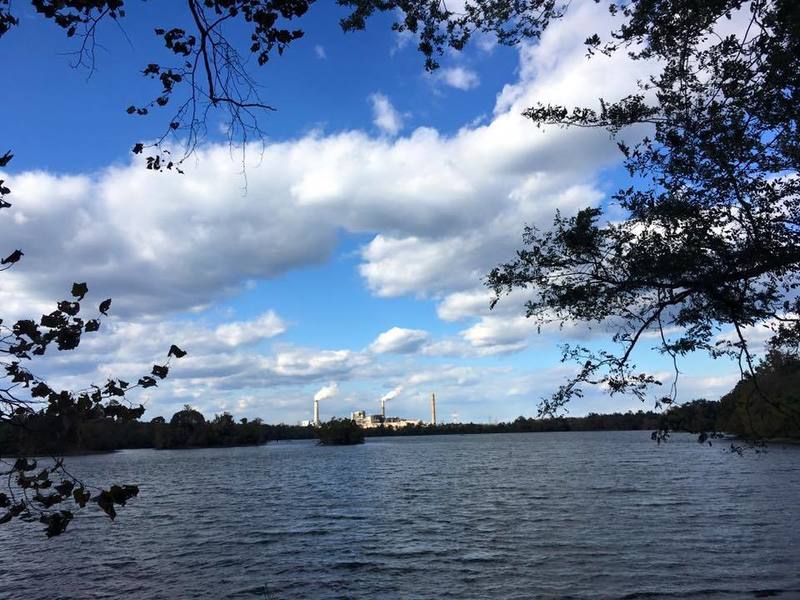 The White Blaze Trail affords visitors great views of the Dominion Power Station.