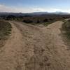 The junction of the Mary Weisbrock Trail and Ahmanson Ranch House Trail is pretty straightforward to navigate.