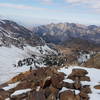 Looking down at Lake Blanche from the top of Mt. Supreme