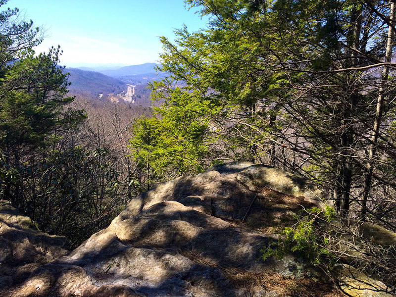 One of many views you can enjoy near the summit of Kitsuma Peak.