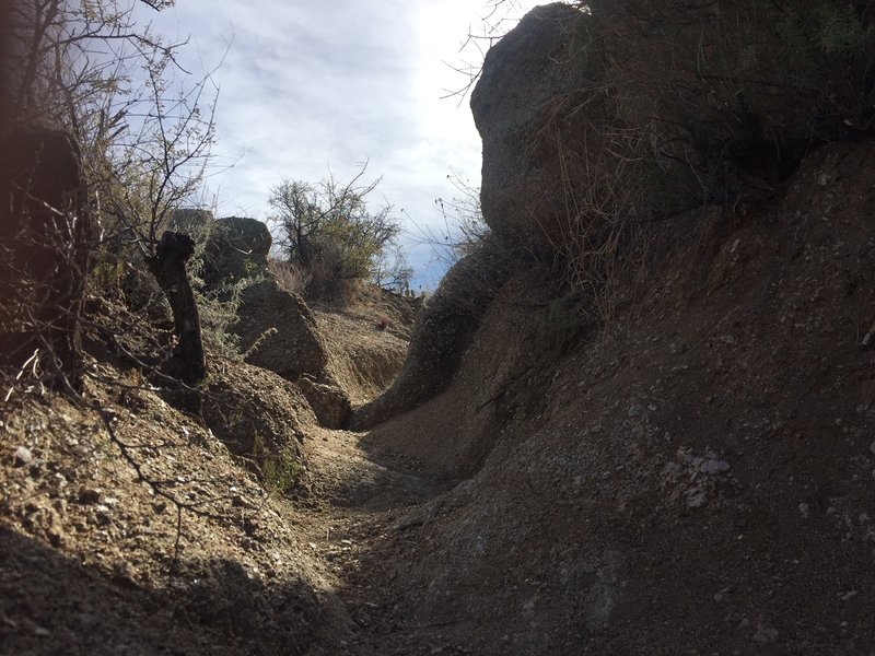 Some of the narrow chutes that can be traveled through.