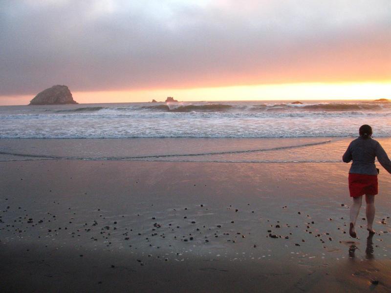 Clouds making for a nice sunset near the mouth of the Klamath River.