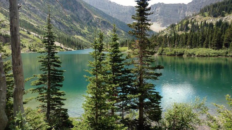 A view from the crest of the final ridge over Bertha Lake.