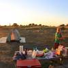 Dinner's ready at Gold Bluffs Beach Campground.