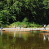 Boardwalks keep your feet dry, even when nearing the creek.