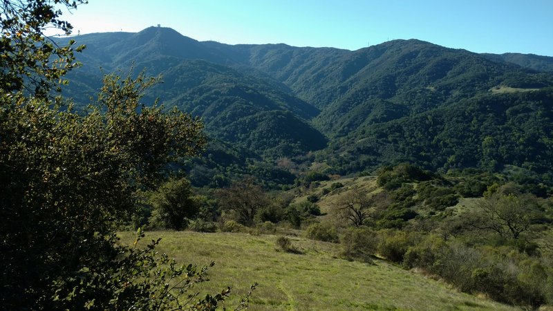 Mt Umunhum from the Mine Hill Trail, near it junction with Prospect #3 Trail.