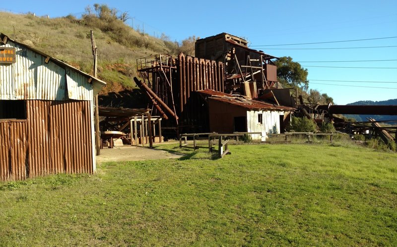 Ruins of the Mine Hill Rotary Furnace - used to extract mercury from cinnabar in the early 20th century.