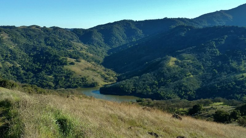 Almaden Reservoir from the Hidalgo Cemetery Trail.