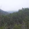 A view of the mountains along the Middle Prong watershed was hidden in low-hanging clouds on this day.