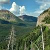 Anderson Peak (left), Lost Mountain (center), and Mt Bauerman (right) command the backdrop from high on the Goat Lake Trail.