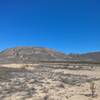 A view near the trailhead. Dog Canyon on the left, Devil's Den on the right.