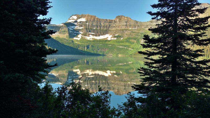 Mount Custer offers a spectacular backdrop to any journey along Cameron Lake.