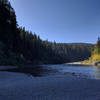 The foot bridge over Smith River.