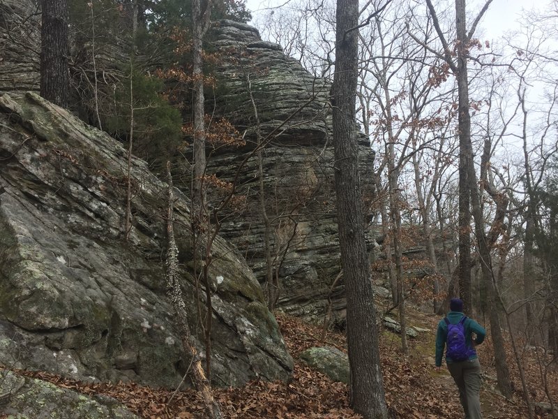 Spectacular rock formations make this an impressive hike.