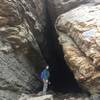 My hiking buddy enjoys a very cool small cave with flat floor. It only goes in about 20 feet, but it's a good place to take shelter from a storm.