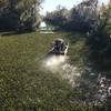 A National Park Service (NPS) airboat flies south on the Pipeline Canal.