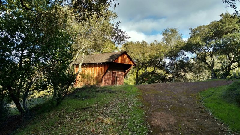 Powder House (restored) was where blasting powder (used to make mine tunnels, shafts, etc.) was kept.