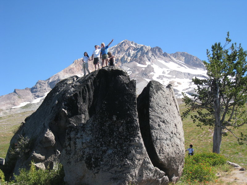 Split Rock makes for a fun detour in Paradise Park, Mt. Hood. Photo by Guy Meacham.