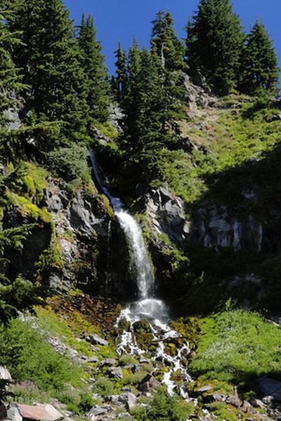 Lost Creek Falls is just a short detour off the trail. Photo by Guy Meacham.